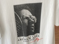 1996 vtg LOS ANGELES AIDS WALK ARTHUR ASHE MEMORIAL T-SHIRT L Natty 1990s Tennis