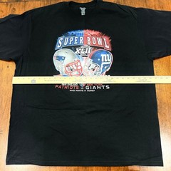 Reebok Super Bowl XLII T-Shirt 2XL Black New England Patriots New York Giants NF