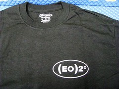 (EO)2 50/50 Cotton/Poly. Short SleeveT-Shirt Black w/White Logo CHOOSE YOUR SIZE