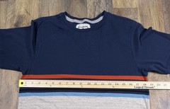 Billabong Spinner Short Sleeve Crew Shirt Men’s Medium Blue Striped Soft India