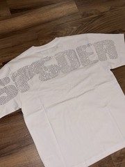 Sp5der Men’s T-Shirt White Size Medium Rhinestone Spider Web Brand New