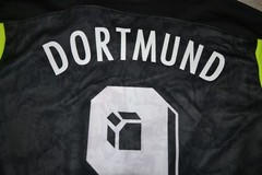 T Shirt Football Borussia Dortmund Puma Black Yellow Large Haaland 9