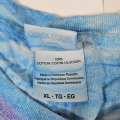 Blue Pink Tie Dye Nassau Bahamas Adult XL Colortone 100% Cotton T-shirt