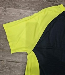 Mens XXL Two Tone Pullover BCG Navy Neon Yellow Short Sleeves Side Panels