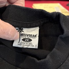 Weiv Gear Mens 2X Black T-shirt Cali Graphic Print Front And Back Print