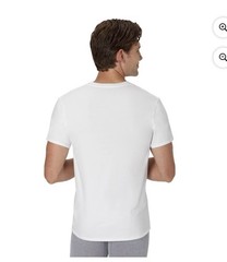 6-Pack HANES Men’s Size S Cotton Stretch V-Neck T-Shirts Undershirts – White