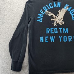 American Eagle Outfitters Shirt Mens XL Black Long Sleeve New York Graphic Tee