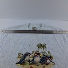 Vintage Virginia Beach T-Shirt Mens XL Gray Cal Cru SS Dolphin Single Stitch USA