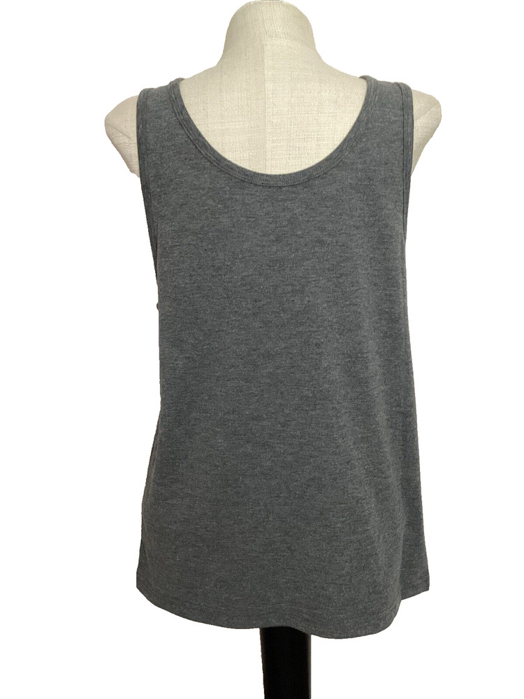 ATHLETIC WORKS DRIWORKS TRI-BLEND Charcoal Gray Heather Tank Sz S*