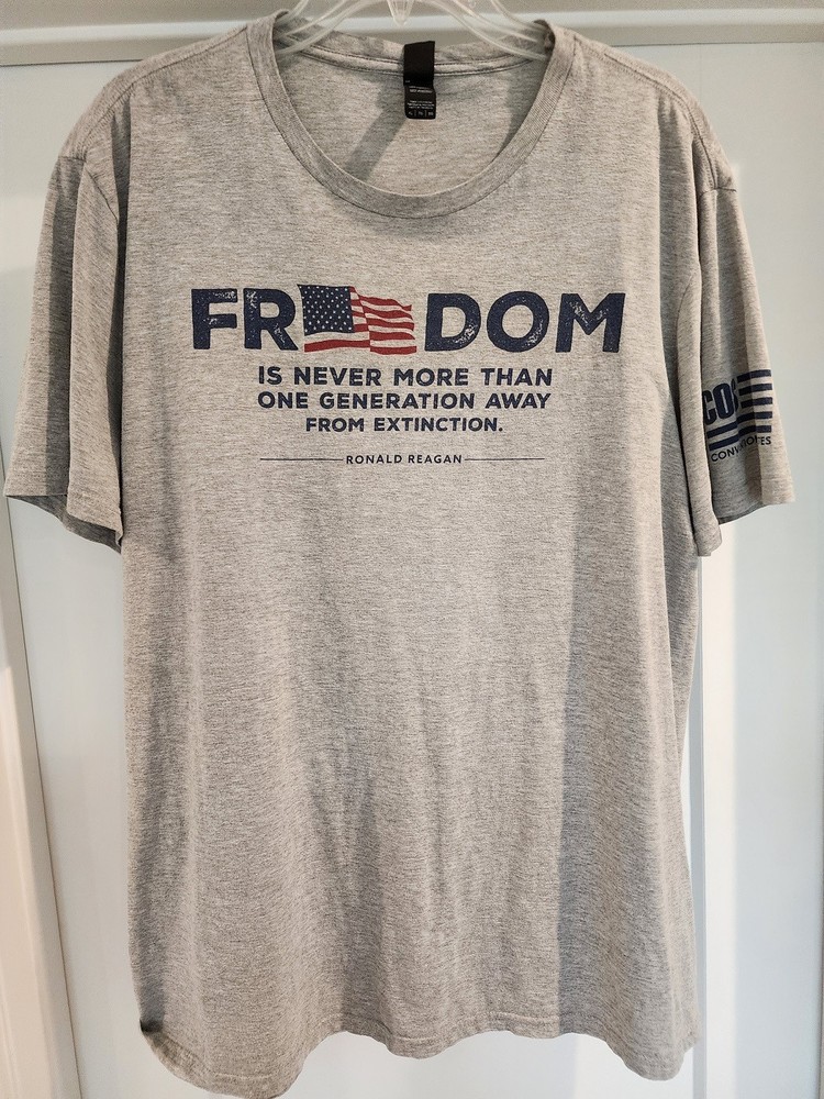 America Freedom Ronald Reagan Men’s t-shirt Convention of States COS Action (XL)