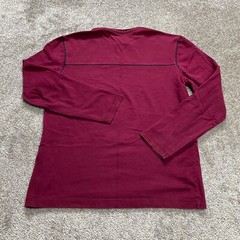 John Ashford Shirt Mens Small Crimson Red Long Sleeve Cotton Casual Adult Tee