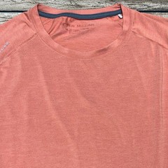 Peter Millar Performance Shirt Mens Medium Salmon Pink Long Sleeve Active Golf
