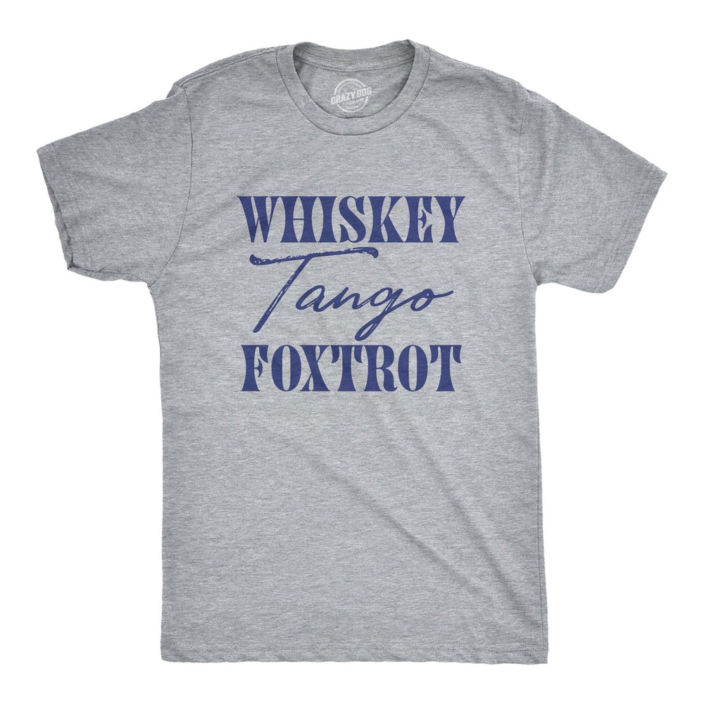 Mens Whiskey Tango Foxtrot T Shirt Funny WTF Phonetic Alphabet Tee for Guys