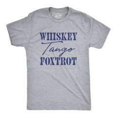 Mens Whiskey Tango Foxtrot T Shirt Funny WTF Phonetic Alphabet Tee for Guys