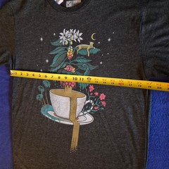 NEW – MEDIUM – Curbside Clothing Coffee Plant – Black Heather Tee Shirt
