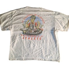 Delta Magnum Weight Funny Vintage 90s White Redneck Sportsman Shirt Size XL