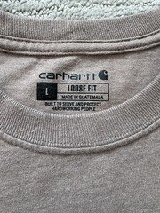 Carhartt Loose Fit Brown Long Sleeve Crew Neck Logo T-Shirt Men’s L TK0231-M