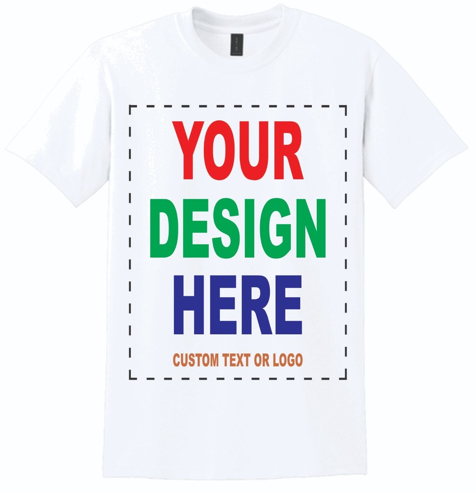 custom personalized print t-shirts White Gildan DryBlend® 50 Cotton/50