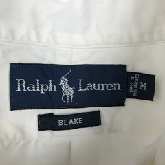 Ralph Lauren BLAKE Men’s Short Sleeve Button-Down Shirt White M Japan