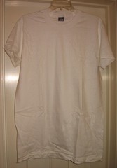 New Vintage BVD White Blank Single Stitch Combed Cotton T-Shirt Mens Large USA