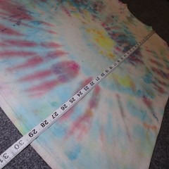 Hanes Tie Dye Short Sleeve Comfort Soft T-Shirt XL Pastel Pink Blue Yellow