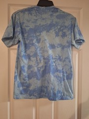 FSD Four Seasons Design Vintage T-shirt 2 skullsBlue with silver size small 90s