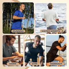 Workout Mens Shirts – Casual Light Grey Quick Dry Moisture Wicking T-Shirts C…