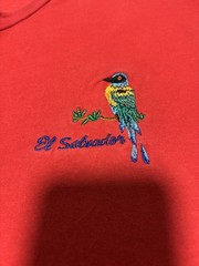 Vintage El Salvador Torogoz Souvenir T-Shirt Size L Travel Vacation Motmot Bird