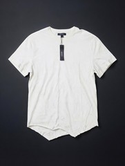 NovaMen White Asymmetrical Hem Tee XL – Urban Fashion With Tags