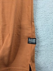 G-Star RAW Center Logo T-Shirt XS Autumn Leaf Orange Loose Fit Organic Cotton