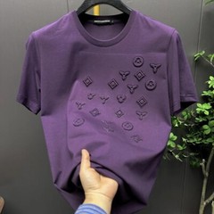 New Men Luxury Diamond Rhinestones Fashion T-Shirt High Quality 4 Colors