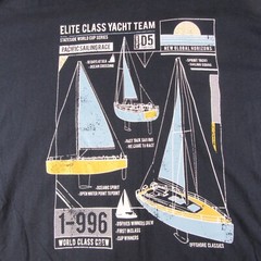 D555 T Shirt Mens 3XL Red “Elite Class Yacht Team”