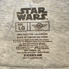 Star Wars Stormtrooper Crew Neck Pattern Gray PJ Men’s Long Sleeve T-Shirt sz L