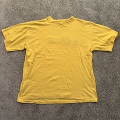 Yellow vintage 90s Prague Czech Republic embroidered graphic tee Size XL
