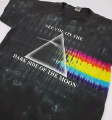 Vintage Y2k See You On Dark Side Of Moon Pink Floyd Tie Dye Shirt Vtg Multicolor