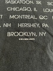 Alstyle Demi Lovato Neon Lights Black double Sided 2014 Concert T-Shirt Sz MED