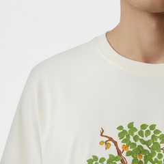 T-Shirt Crew Neck 100% Cotton Lightweight Breathable Streetwear Tree Graphic