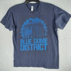 Blue Dome District Men’s M Navy T-Shirt Tulsa OK Boomtown Nightlife Party Shirt