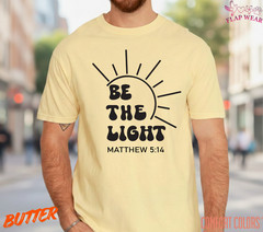 Unisex Be The Light T-Shirt, Men T shirt,Women T shirt Gift Religion Top Matthew