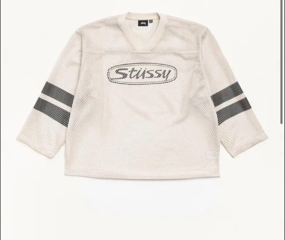 STUSSY | 2025 TAN COLOR TRUCKER TEAM JERSEY (SIZE SMALL)