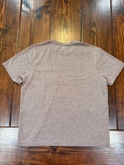 Method Men’s Crew Neck T-Shirt in Purple/Maroon with Grey Pocket – XL