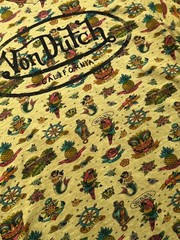Vintage Von Dutch Yellow Big Logo T-shirt Men’s Size L