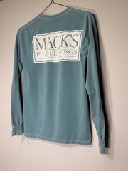 Mack’s Prairie Wings Teal-Blue Long Sleeve Tee. SKU BB105