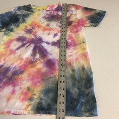 Vintage Hand tie-Dyed T-Shirt Adult Sz S Hanes 100% Cotton multicolor hippie