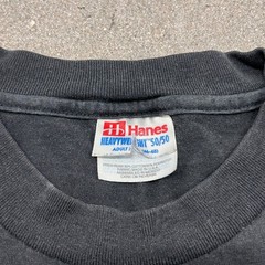 VTG 90s Nike Hanes Heavyweight 50/50 T Shirt Mens Black Performance Athletics