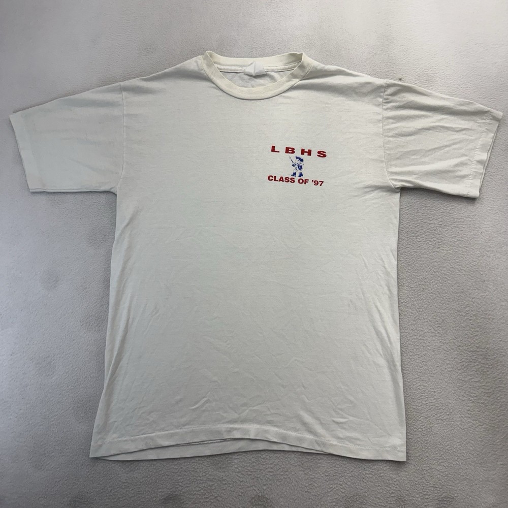 Vintage 90s Lake Brantley High School Patriots T-Shirt Size Large Single Stitch
