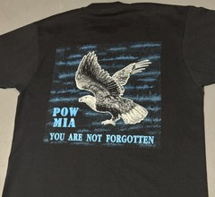 Vintage 90s Vietnam Veterans Memorial Pow Mia Black t Shirt Size Large
