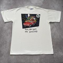 Vintage Real Men Don’t Ask Directions Shirt Mens XL Moech Art Comic Funny