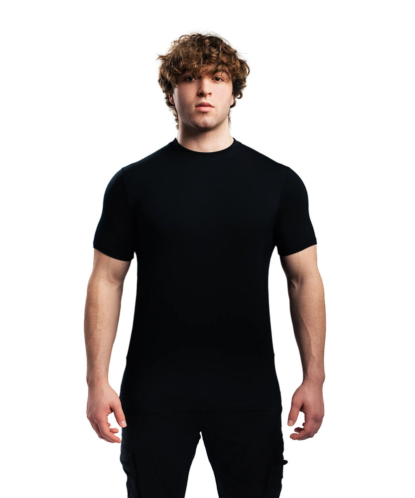 Ekkovision Fitted Blank T-Shirt Black 280 GSM (Thicker Material) Small
