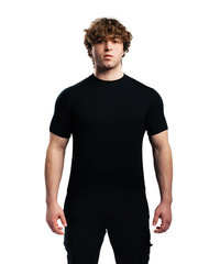 Ekkovision Fitted Blank T-Shirt Black 280 GSM (Thicker Material) Small